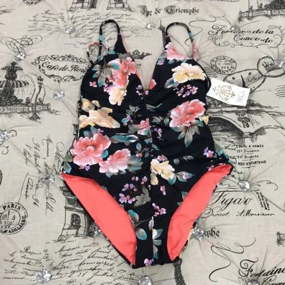 Becca Rebecca Virtue Caroline Shirred Swimsuit - Picture 4 of 8